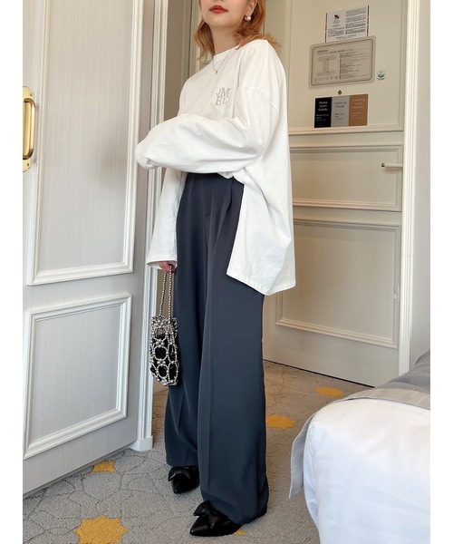 JUMELLE(ジュメロ)の「ロゴルーズカットソー(Tシャツ/カットソー・レディース・ホワイト/チャコール/オートミール・FREE)」の5枚目の写真