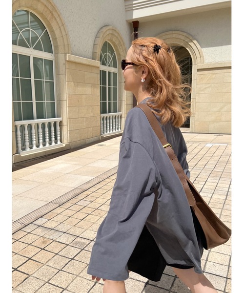 JUMELLE(ジュメロ)の「ロゴルーズカットソー(Tシャツ/カットソー・レディース・ホワイト/チャコール/オートミール・FREE)」の6枚目の写真