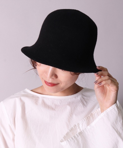 BAYBLO(ベイブロ)の「(CR)【ワイヤー入り】サーモ クローシェハット(ハット・レディース・ライトグレー/ブラック/オフホワイト・ONE SIZE)」の5枚目の写真