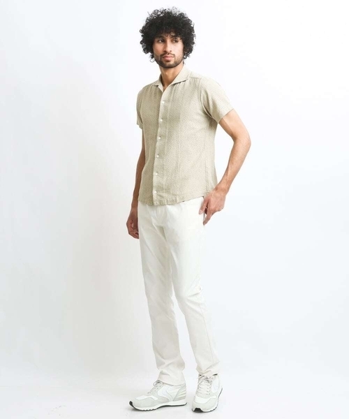 MICHEL KLEIN HOMME (ミッシェルクランオム)の「《日本製》レース柄半袖シャツ(シャツ/ブラウス・メンズ・ベージュ/アイボリー/ブラック・MEDIUM/LARGE/X-LARGE)」の17枚目の写真