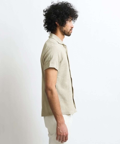 MICHEL KLEIN HOMME (ミッシェルクランオム)の「《日本製》レース柄半袖シャツ(シャツ/ブラウス・メンズ・ベージュ/アイボリー/ブラック・MEDIUM/LARGE/X-LARGE)」の16枚目の写真
