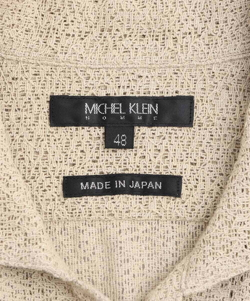 MICHEL KLEIN HOMME (ミッシェルクランオム)の「《日本製》レース柄半袖シャツ(シャツ/ブラウス・メンズ・ベージュ/アイボリー/ブラック・MEDIUM/LARGE/X-LARGE)」の10枚目の写真