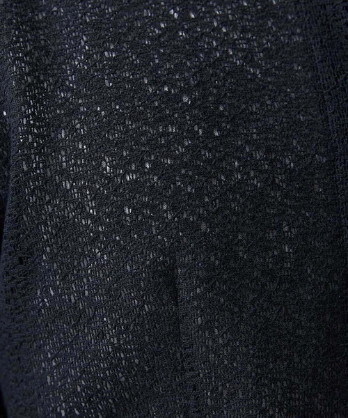 MICHEL KLEIN HOMME (ミッシェルクランオム)の「《日本製》レース柄半袖シャツ(シャツ/ブラウス・メンズ・ベージュ/アイボリー/ブラック・MEDIUM/LARGE/X-LARGE)」の4枚目の写真