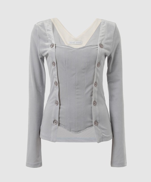 トップス Stomacher Velour Top Yohei Ohno YOHEI OHNO Stomacher Velour Top - VONDOT｜レディースセレクト