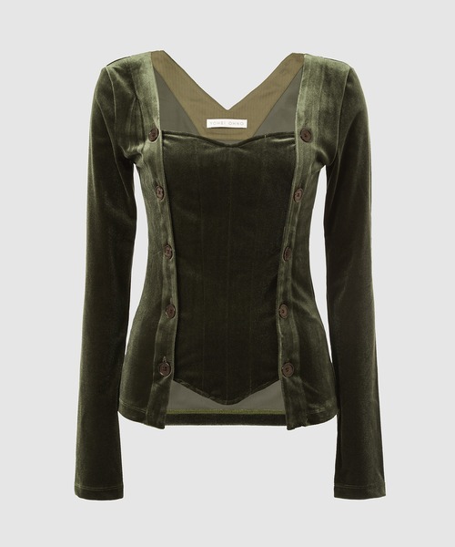 トップス Stomacher Velour Top Yohei Ohno YOHEI OHNO Stomacher Velour Top - VONDOT｜レディースセレクト