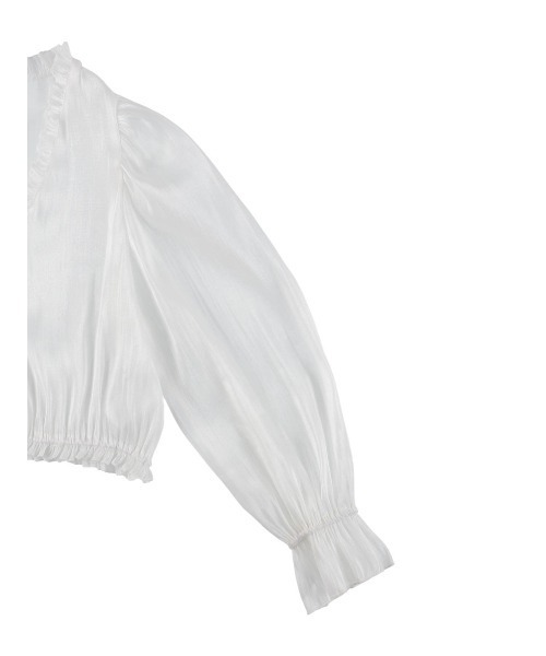 MIRO AMURETTE(ミロアミュレット)の「brillre sheer blouse/シースルーVネックブラウス(シャツ/ブラウス・レディース・ホワイト・FREE)」の16枚目の写真