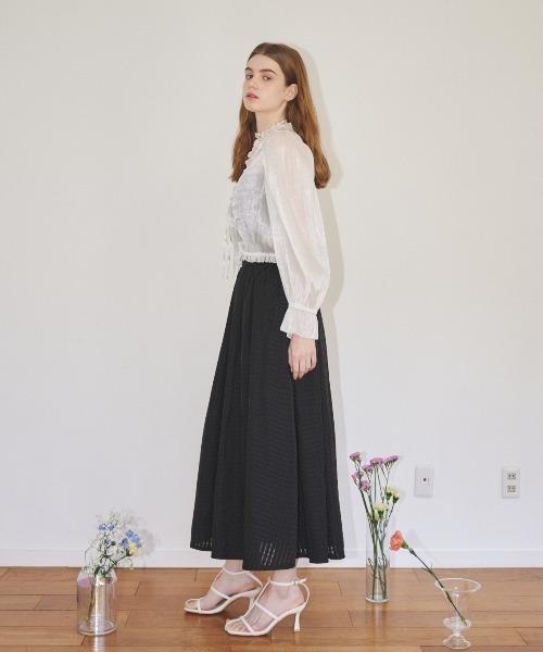 MIRO AMURETTE(ミロアミュレット)の「brillre sheer blouse/シースルーVネックブラウス(シャツ/ブラウス・レディース・ホワイト・FREE)」の11枚目の写真