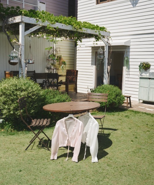 MIRO AMURETTE(ミロアミュレット)の「brillre sheer blouse/シースルーVネックブラウス(シャツ/ブラウス・レディース・ホワイト・FREE)」の5枚目の写真