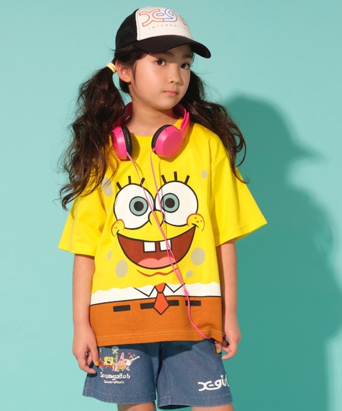 X-girl Stages（エックスガールステージス）の「【コラボ】キャラモチーフ半袖Tシャツ（Tシャツ/カットソー・キッズ・ピンク/イエロー・80ｃｍ/140cm/130cm/100cm/90cm/110cm/120cm）」の2枚目の写真