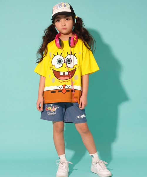 X-girl Stages（エックスガールステージス）の「【コラボ】キャラモチーフ半袖Tシャツ（Tシャツ/カットソー・キッズ・ピンク/イエロー・80ｃｍ/140cm/130cm/100cm/90cm/110cm/120cm）」の8枚目の写真