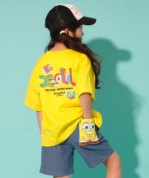 X-girl Stages（エックスガールステージス）の「【コラボ】キャラモチーフ半袖Tシャツ（Tシャツ/カットソー・キッズ・ピンク/イエロー・80ｃｍ/140cm/130cm/100cm/90cm/110cm/120cm）」の6枚目の写真