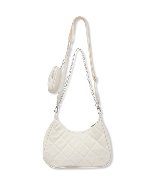 ANDGEEBEE（アンジービー）の「ポーチ付きキルティングショルダーバッグ（ショルダーバッグ・レディース・ブラック/アイボリー・FREE）」の15枚目の写真