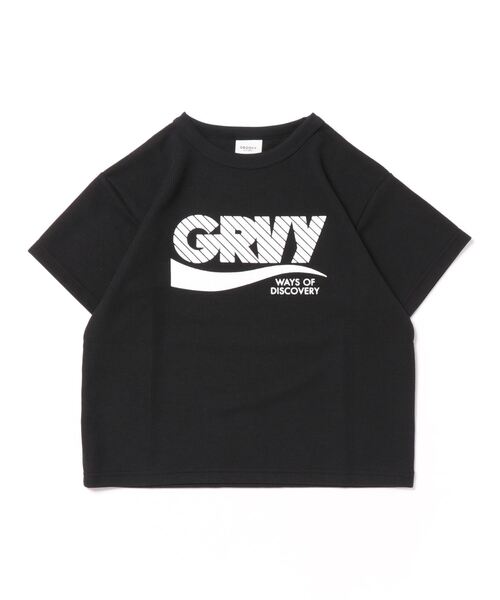 GROOVY COLORS(グルービーカラーズ)の「DRY-X ワッフル BIG Tシャツ(Tシャツ/カットソー・キッズ・ブラック・130/140)」の3枚目の写真