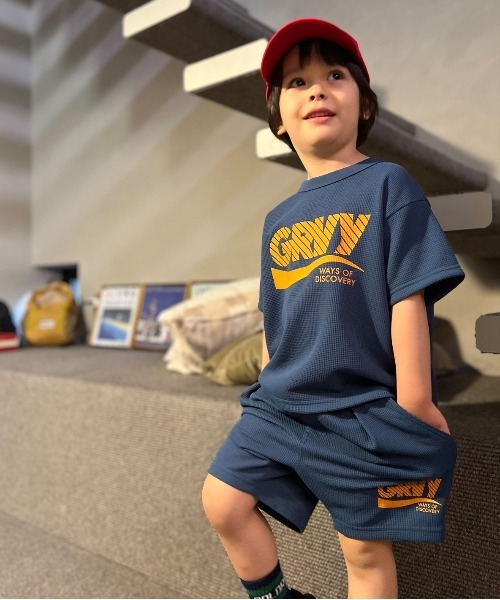 GROOVY COLORS(グルービーカラーズ)の「DRY-X ワッフル BIG Tシャツ(Tシャツ/カットソー・キッズ・ブラック・130/140)」の7枚目の写真