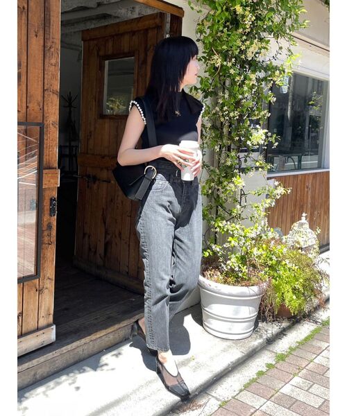 LAGUNAMOON（ラグナムーン）の「ダブルウエストデニムパンツ（デニムパンツ・レディース・インディゴブルー/グレー・SMALL/MEDIUM）」の11枚目の写真