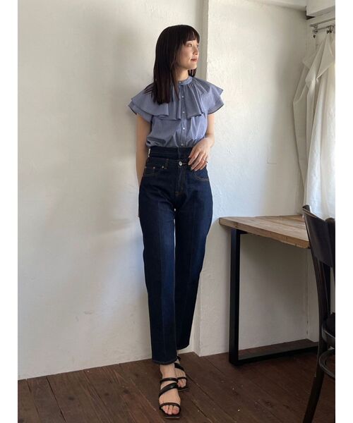 LAGUNAMOON（ラグナムーン）の「ダブルウエストデニムパンツ