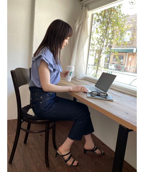 LAGUNAMOON（ラグナムーン）の「ダブルウエストデニムパンツ（デニムパンツ・レディース・インディゴブルー/グレー・SMALL/MEDIUM）」の7枚目の写真