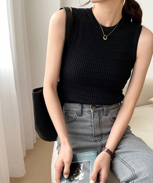 HALEY PESCA（ヘーリーペスカ）の「HALEY PESCA/スリムフィットタンクトップ（タンクトップ・レディース・ホワイト/ブラック/グリーン/イエロー・FREE）」の6枚目の写真