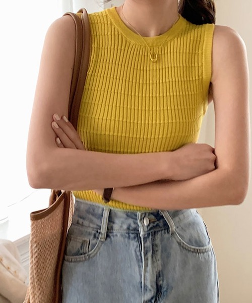 HALEY PESCA（ヘーリーペスカ）の「HALEY PESCA/スリムフィットタンクトップ（タンクトップ・レディース・ホワイト/ブラック/グリーン/イエロー・FREE）」の10枚目の写真