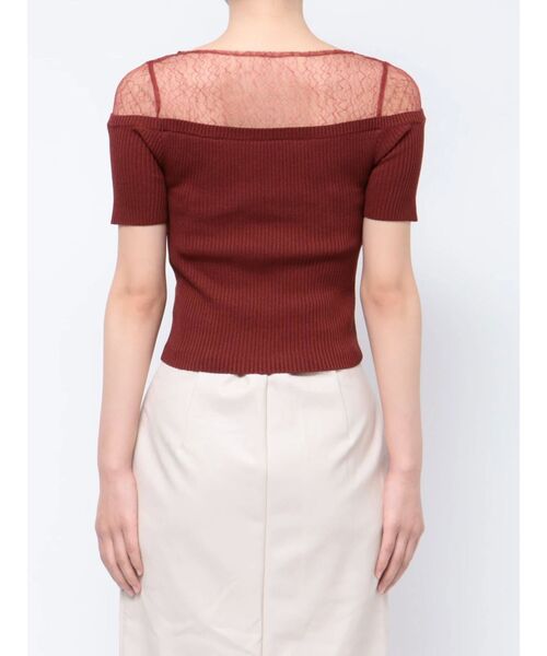 RESEXXY（リゼクシー）の「レースレイヤードリブニットトップス（ニット/セーター・レディース・アイボリー/レッド/ブラック・FREE）」の18枚目の写真