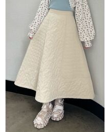 merry jenny | web限定カラーあり　tulipキルトフレアスカート　【セットアップ対応】(スカート)