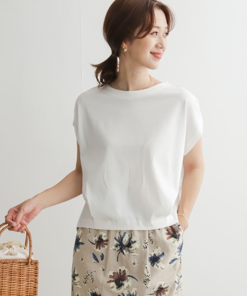 URBAN RESEARCH DOORS(アーバンリサーチドアーズ)の「コットンバックタックフレンチプルオーバー(Tシャツ/カットソー・レディース・ブラック/オフホワイト/ブルー系その他/パープル・MEDIUM)」の5枚目の写真