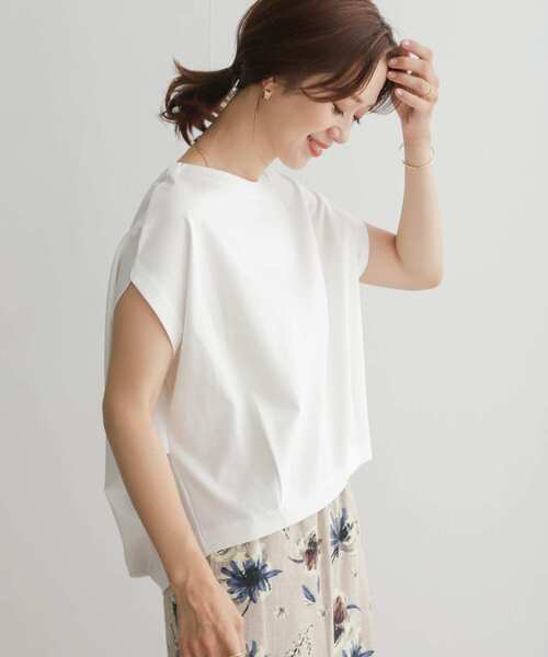 URBAN RESEARCH DOORS(アーバンリサーチドアーズ)の「コットンバックタックフレンチプルオーバー(Tシャツ/カットソー・レディース・ブラック/オフホワイト/ブルー系その他/パープル・MEDIUM)」の10枚目の写真