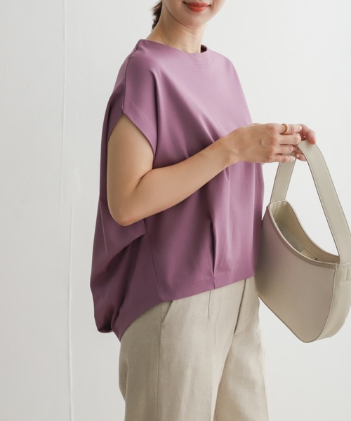 URBAN RESEARCH DOORS(アーバンリサーチドアーズ)の「コットンバックタックフレンチプルオーバー(Tシャツ/カットソー・レディース・ブラック/オフホワイト/ブルー系その他/パープル・MEDIUM)」の18枚目の写真