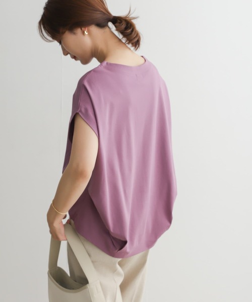 URBAN RESEARCH DOORS(アーバンリサーチドアーズ)の「コットンバックタックフレンチプルオーバー(Tシャツ/カットソー・レディース・ブラック/オフホワイト/ブルー系その他/パープル・MEDIUM)」の19枚目の写真