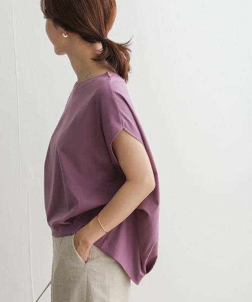 URBAN RESEARCH DOORS(アーバンリサーチドアーズ)の「コットンバックタックフレンチプルオーバー(Tシャツ/カットソー・レディース・ブラック/オフホワイト/ブルー系その他/パープル・MEDIUM)」の20枚目の写真