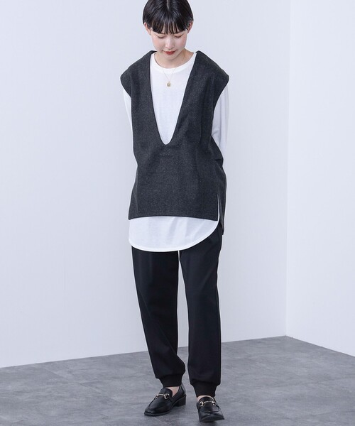 tシャツ BEAMS HEART / Vネックベスト×ロングTシャツ セット レディース BEAMS HEART tシャツ / Vネックベスト×ロングTシャツ セット