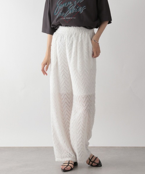 LOWRYS FARM(ローリーズファーム)の「フェザーパンツ 961839(その他パンツ・レディース・オフホワイト/ブラック・FREE)」の5枚目の写真