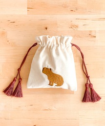 FLAPPER（フラッパー）の「アニマル刺繍巾着ポーチ２（ラッピングキット）」