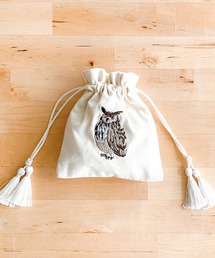 FLAPPER（フラッパー）の「アニマル刺繍巾着ポーチ２（ラッピングキット）」