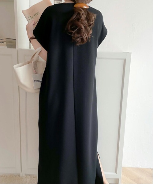 Burner（バーナー）の「【OKUOKU　0909】 ワンピース / プルオーバー / ロング oku-onepiece-713429635249-36 U（ワンピース・レディース・ベージュ/ブラック・L/M）」の8枚目の写真