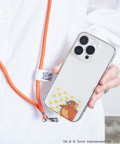 Tom＆Jerry（トムアンドジェリー）の「FLAPPER:トムとジェリー ファニーアート　スマホショルダー（スマホグッズ・レディース・ターコイズブルー/グリーン/オレンジ/パープル・FREE）」の4枚目の写真