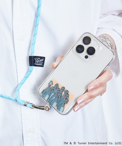 Tom＆Jerry（トムアンドジェリー）の「FLAPPER:トムとジェリー ファニーアート　スマホショルダー（スマホグッズ・レディース・ターコイズブルー/グリーン/オレンジ/パープル・FREE）」の16枚目の写真