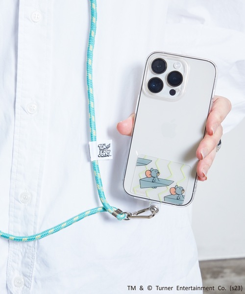 Tom＆Jerry（トムアンドジェリー）の「FLAPPER:トムとジェリー ファニーアート　スマホショルダー（スマホグッズ・レディース・ターコイズブルー/グリーン/オレンジ/パープル・FREE）」の15枚目の写真