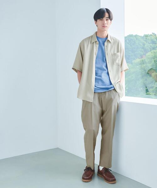 green label relaxing（グリーンレーベルリラクシング）の「ポリエステル/麻/レーヨン ワイド ユーティリティパンツ（その他パンツ・メンズ・ダークグレー/ライトブルー/ベージュ・L/XL/S/M）」の8枚目の写真