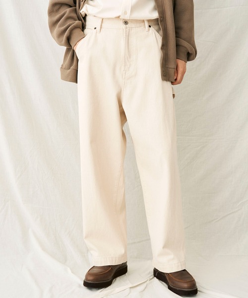 CRAFT STANDARD BOUTIQUE（クラフトスタンダードブティック）の「デニムペインターパンツ　◆（デニムパンツ・メンズ・ダークインディゴブルー/アイボリー/インディゴブルー・M/XL/L）」の2枚目の写真