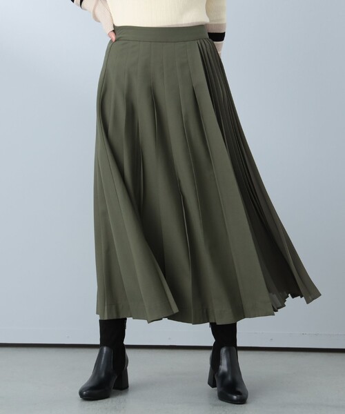 BEAMS HEART（ビームスハート）の「コンビ プリーツスカート（スカート・レディース・オリーブ/ダークベージュ/チャコールグレー/グリーン系その他5・SMALL/MEDIUM）」の19枚目の写真