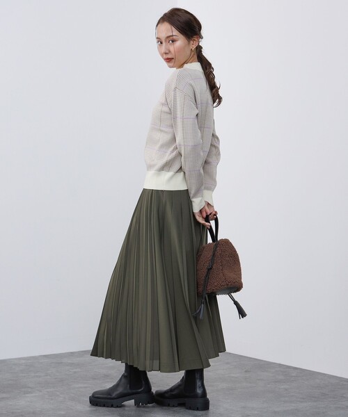 BEAMS HEART（ビームスハート）の「コンビ プリーツスカート（スカート・レディース・オリーブ/ダークベージュ/チャコールグレー/グリーン系その他5・SMALL/MEDIUM）」の18枚目の写真
