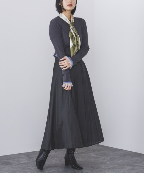 BEAMS HEART（ビームスハート）の「コンビ プリーツスカート（スカート・レディース・オリーブ/ダークベージュ/チャコールグレー/グリーン系その他5・SMALL/MEDIUM）」の22枚目の写真