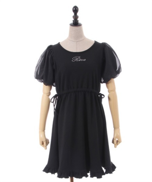 axes femme POETIQUE(アクシーズファムポエティック)の「シアーパフ袖カットミニワンピ(ワンピース・レディース・ホワイト/グレー/ブラック・MEDIUM)」の21枚目の写真