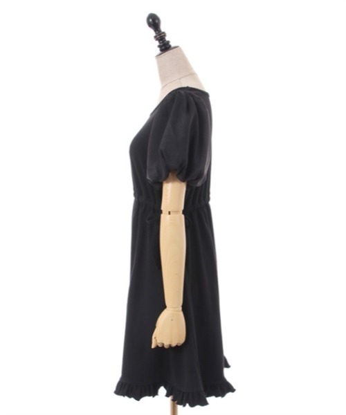 axes femme POETIQUE(アクシーズファムポエティック)の「シアーパフ袖カットミニワンピ(ワンピース・レディース・ホワイト/グレー/ブラック・MEDIUM)」の17枚目の写真