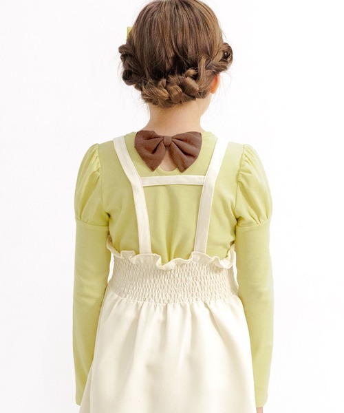 Bee des Bee（ビーデスビー）の「デザイントップス（Tシャツ/カットソー・キッズ・パープル系/グレー/ブラック系/ライトブラウン/ライトグリーン系/ブラック系2/パープル系2/ピンク/ラベンダー/チャコール/ネイビー系2/コーラルピンク/ピンク系/ネイビー/ワイン/サックスブルー系/ネイビー系・150cm/110cm/100cm/120cm/140cm/130cm）」の6枚目の写真