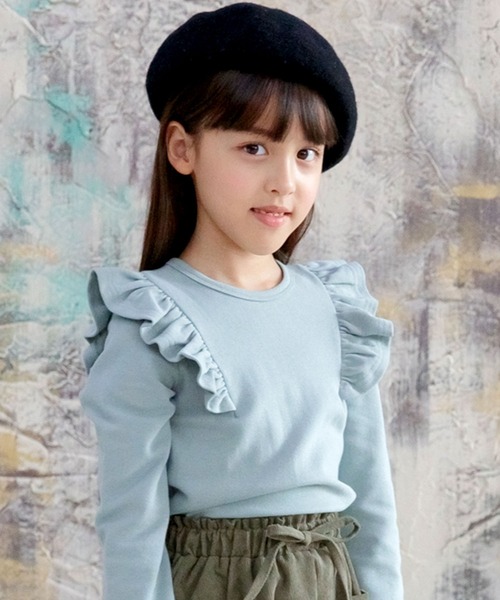 Bee des Bee（ビーデスビー）の「デザイントップス（Tシャツ/カットソー・キッズ・パープル系/グレー/ブラック系/ライトブラウン/ライトグリーン系/ブラック系2/パープル系2/ピンク/ラベンダー/チャコール/ネイビー系2/コーラルピンク/ピンク系/ネイビー/ワイン/サックスブルー系/ネイビー系・150cm/110cm/100cm/120cm/140cm/130cm）」の10枚目の写真