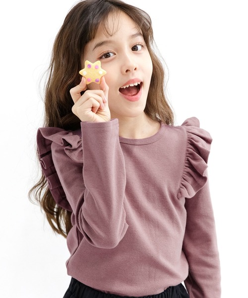 Bee des Bee（ビーデスビー）の「デザイントップス（Tシャツ/カットソー・キッズ・パープル系/グレー/ブラック系/ライトブラウン/ライトグリーン系/ブラック系2/パープル系2/ピンク/ラベンダー/チャコール/ネイビー系2/コーラルピンク/ピンク系/ネイビー/ワイン/サックスブルー系/ネイビー系・150cm/110cm/100cm/120cm/140cm/130cm）」の12枚目の写真