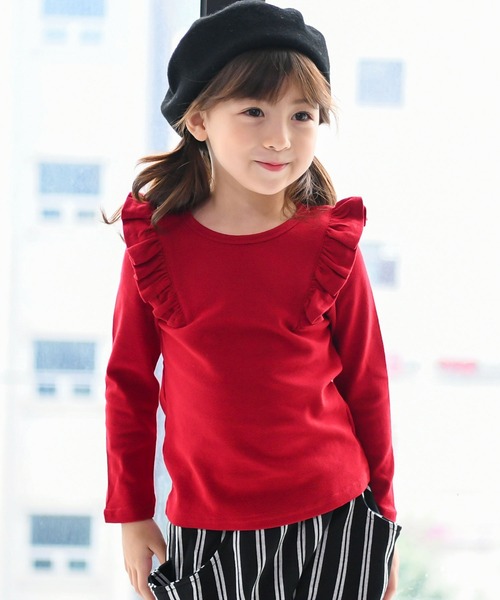 Bee des Bee（ビーデスビー）の「デザイントップス（Tシャツ/カットソー・キッズ・パープル系/グレー/ブラック系/ライトブラウン/ライトグリーン系/ブラック系2/パープル系2/ピンク/ラベンダー/チャコール/ネイビー系2/コーラルピンク/ピンク系/ネイビー/ワイン/サックスブルー系/ネイビー系・150cm/110cm/100cm/120cm/140cm/130cm）」の17枚目の写真