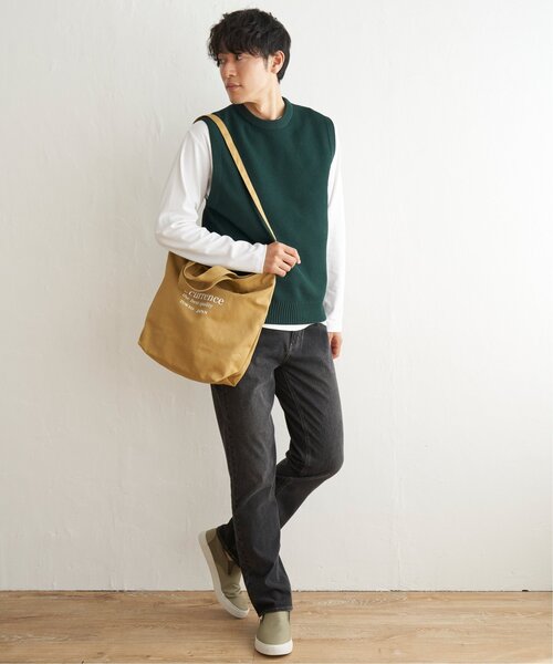 ikka（イッカ）の「【洗濯機で洗える】GOKU楽ニット鹿の子ベスト（ベスト・メンズ・ベージュ/グリーン/ブラック/ワイン・S/M/XL/L）」の12枚目の写真